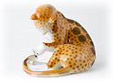 If you like Leopard clothes or Leopard sheets, you'll love this Lomonosov porcelain Leopard figurine caught in action. 