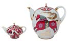 Red Horse Double Teapot - Porcelain Teapots