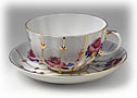 Antique Roses Cup and saucer - Lomonosov Porcelain