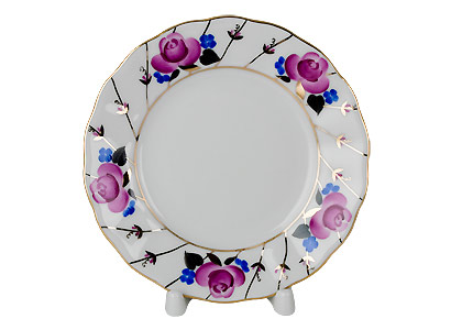 Antique Roses Coffee Dessert Plate