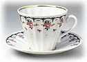 Arabesque Tea Cup and Saucer - Porcelain Cups and Saucers