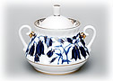 Blue Bells Sugar Bowl - Lomonosov Porcelain
