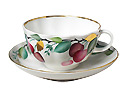 Cherry Tea Cup and Saucer - Porcelain Cups and Saucers