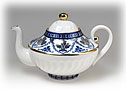 Cobalt Frieze Teapot, small - Porcelain Teapots