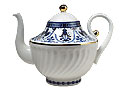 Cobalt Frieze Teapot, medium - Porcelain Teapots