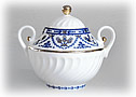 Cobalt Frieze Sugar Bowl - Lomonosov Porcelain