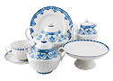 Cobalt frieze no gold Tea Set 22 pcs - Lomonosov Porcelain