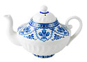 Cobalt Frieze no gold Teapot small - Porcelain Teapots
