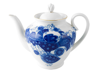 Cobalt Lace Teapot