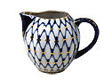 Cobalt Net Creamer, small - Lomonosov Porcelain