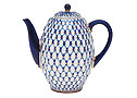Cobalt Net Coffee Pot, 5 cup - Lomonosov Porcelain