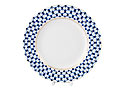 Cobalt Net Dinner Plate, Tulip, 9 3/4