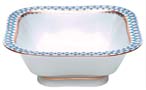 Cobalt Net Porcelain Square Bowl