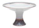 Cobalt Net Fruit Vase on Pedestal, small - Porcelain Vases