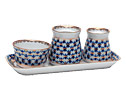 Cobalt Net Spice Tray Set - Lomonosov Porcelain