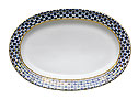 Cobalt Net Oval Platter large, 14
