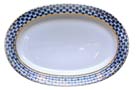 Cobalt Net Oval Platter Small - Lomonosov Porcelain