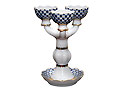 Cobalt Net Three-Candle Holder - Lomonosov Porcelain