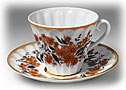 Fall Flowers Cup and saucer - Lomonosov Porcelain