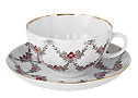 Garlands Tea Cup with Saucer - Porcelain Cups and Saucers