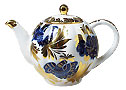 Golden Garden Teapot, large - Porcelain Teapots