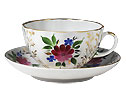 Golden Grass Tea Cup and Saucer - Porcelain Cups and Saucers