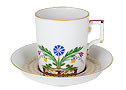 Moscow River Flowers Porcelain Cup & Saucer