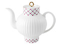 Pink Net Teapot, Bone China - Porcelain Teapots