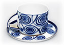 Salvador Tea Cup and Saucer - Porcelain Cups and Saucers