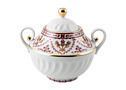 Terracotta Frieze Sugar Bowl - Lomonosov Porcelain