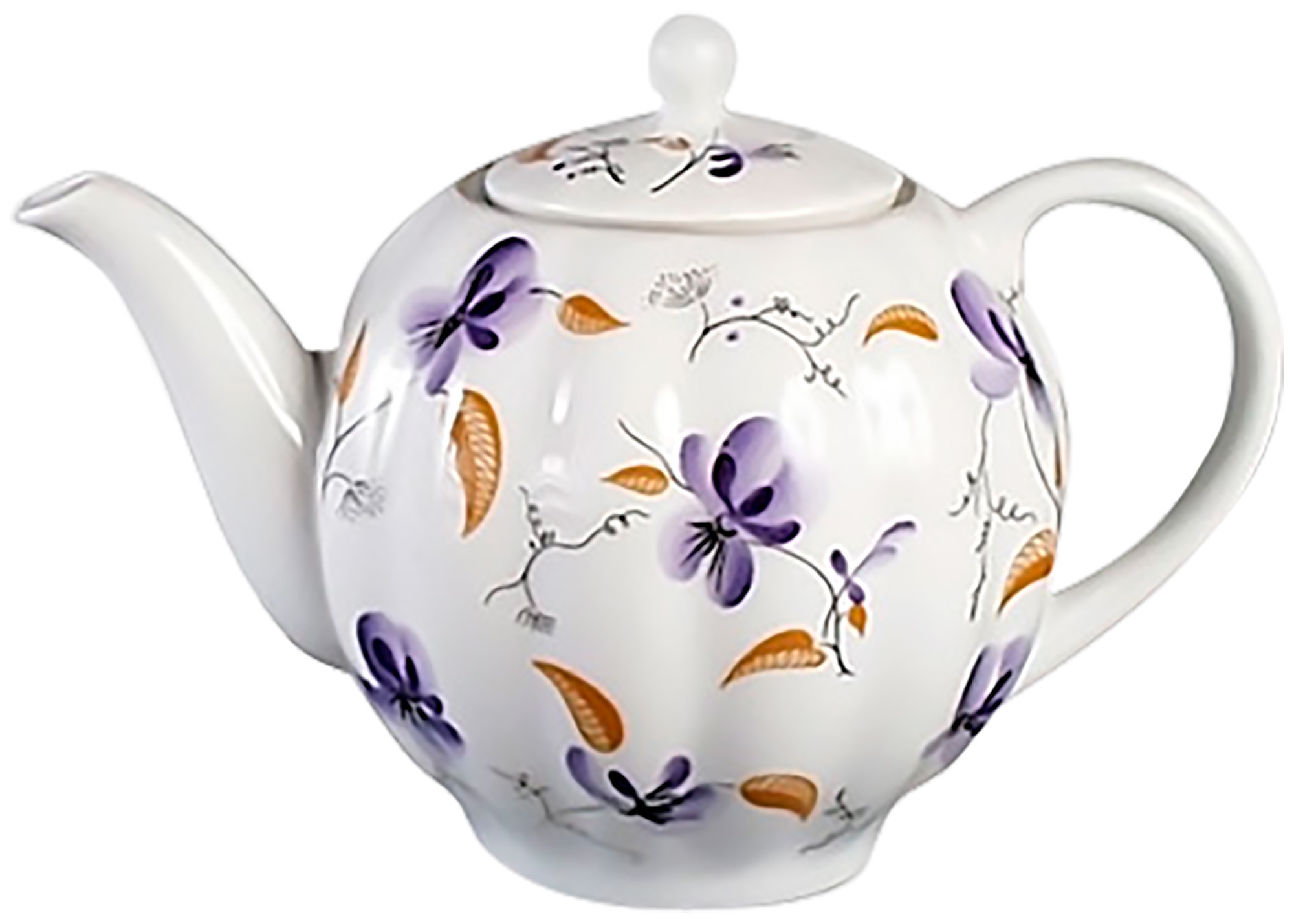Violets Teapot Porcelain Teapots
