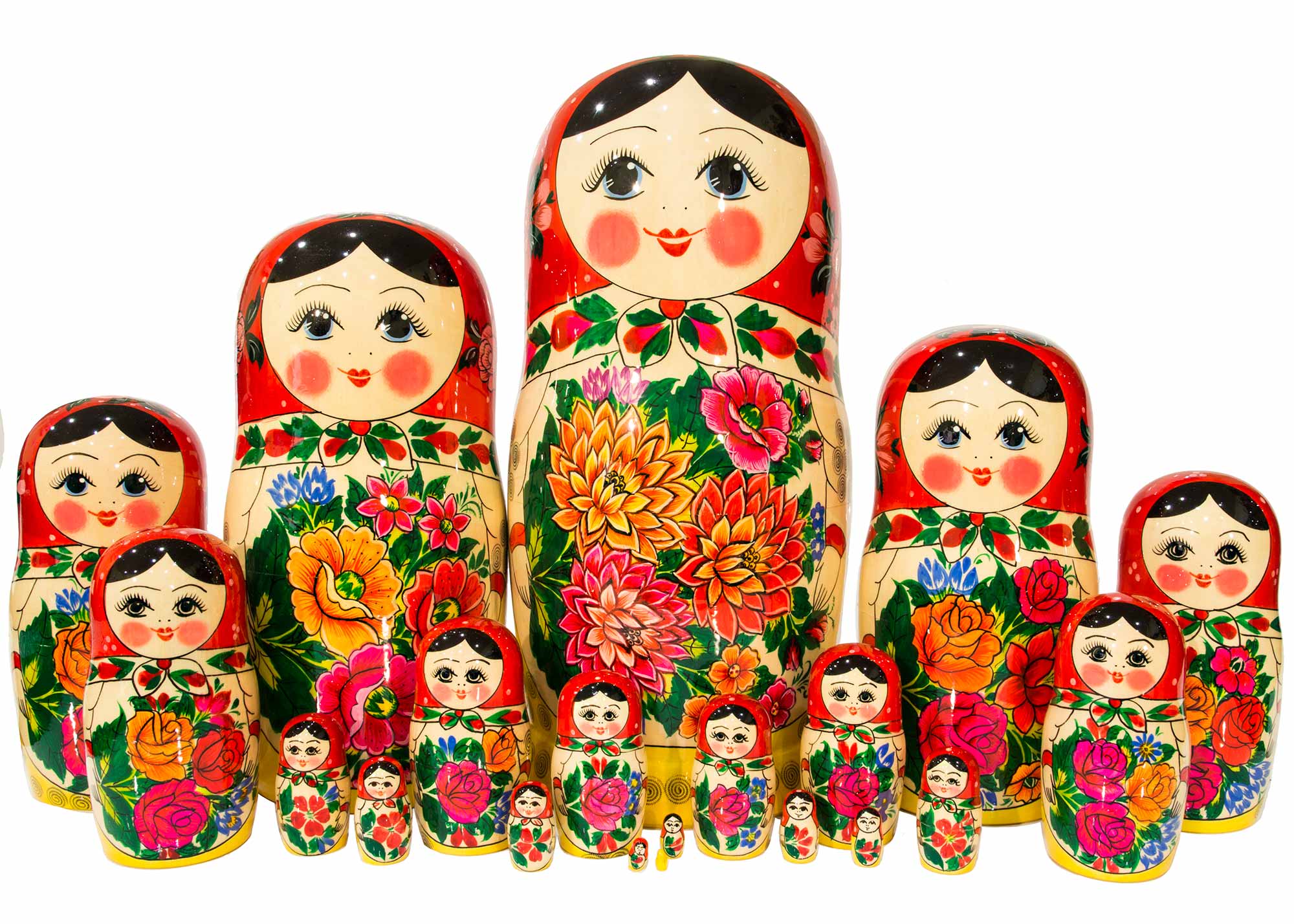 Buy Semenov Large Traditional Nesting Doll 20pc./14" at GoldenCockerel.com
