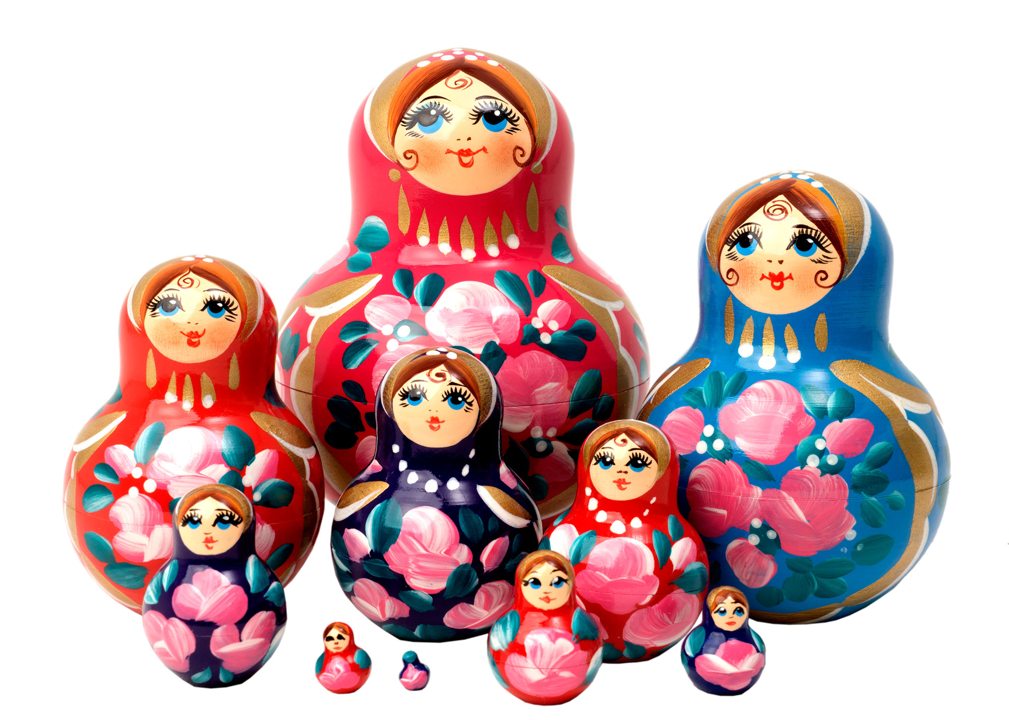 Buy Multicolored Nesting Doll 10pc./5" at GoldenCockerel.com