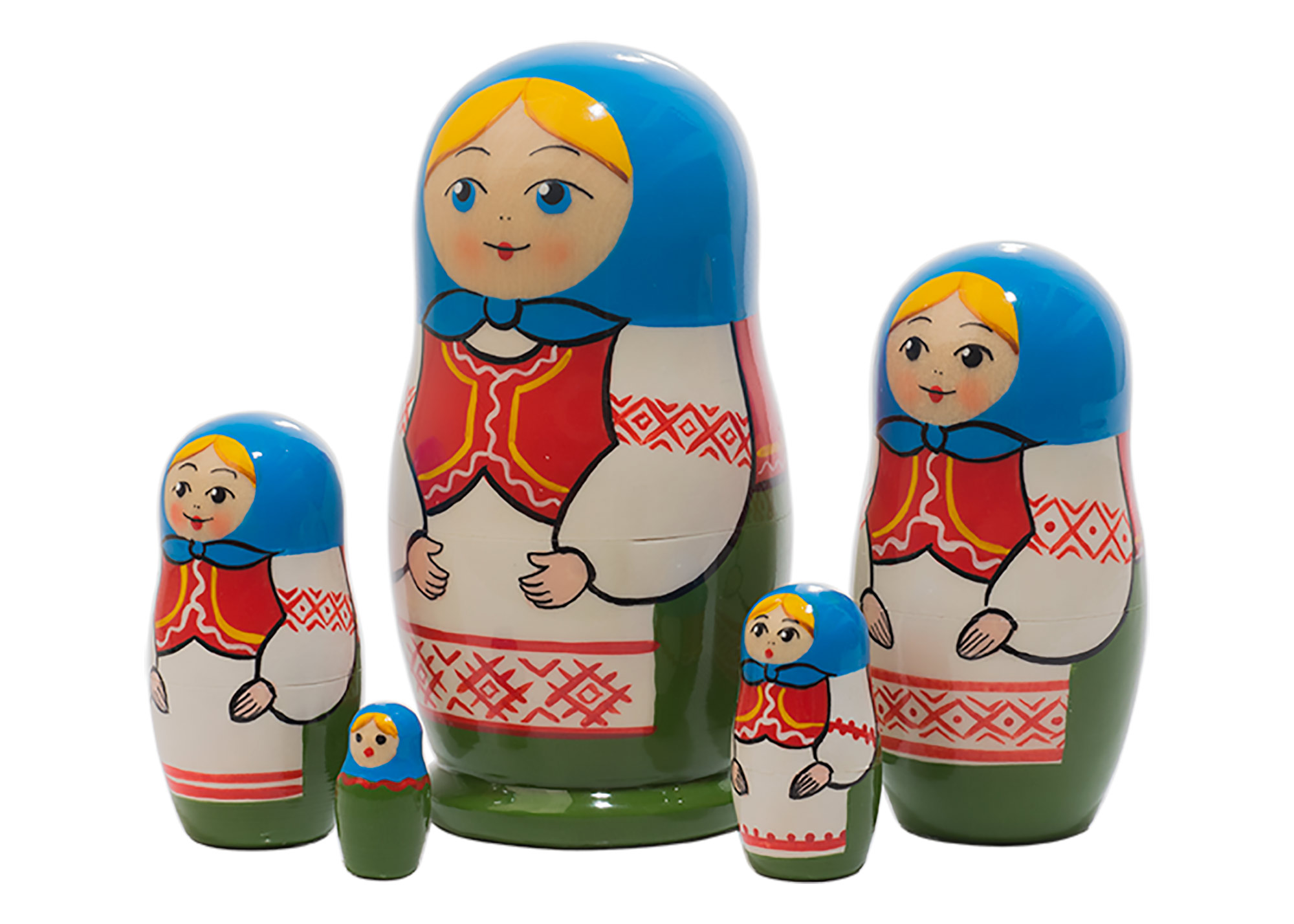 Buy Belarus Folk Nesting Doll 5pc./4.25" at GoldenCockerel.com