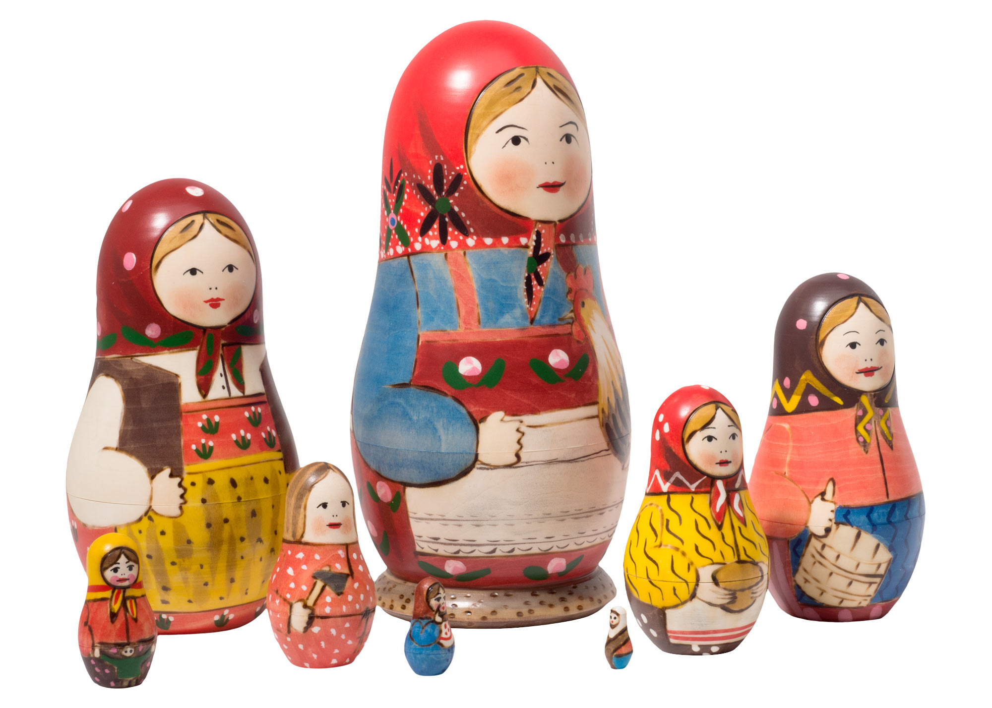 Buy Peasant Matriarch Doll 8pc./7" - The First Nesting Doll at GoldenCockerel.com