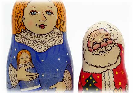 Buy Snow Maiden's Gift Nesting Doll 5pc/6" at GoldenCockerel.com