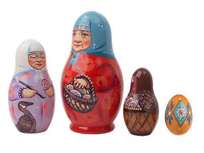 Buy Rechenka's Eggs Nesting Doll 4pc./6" at GoldenCockerel.com