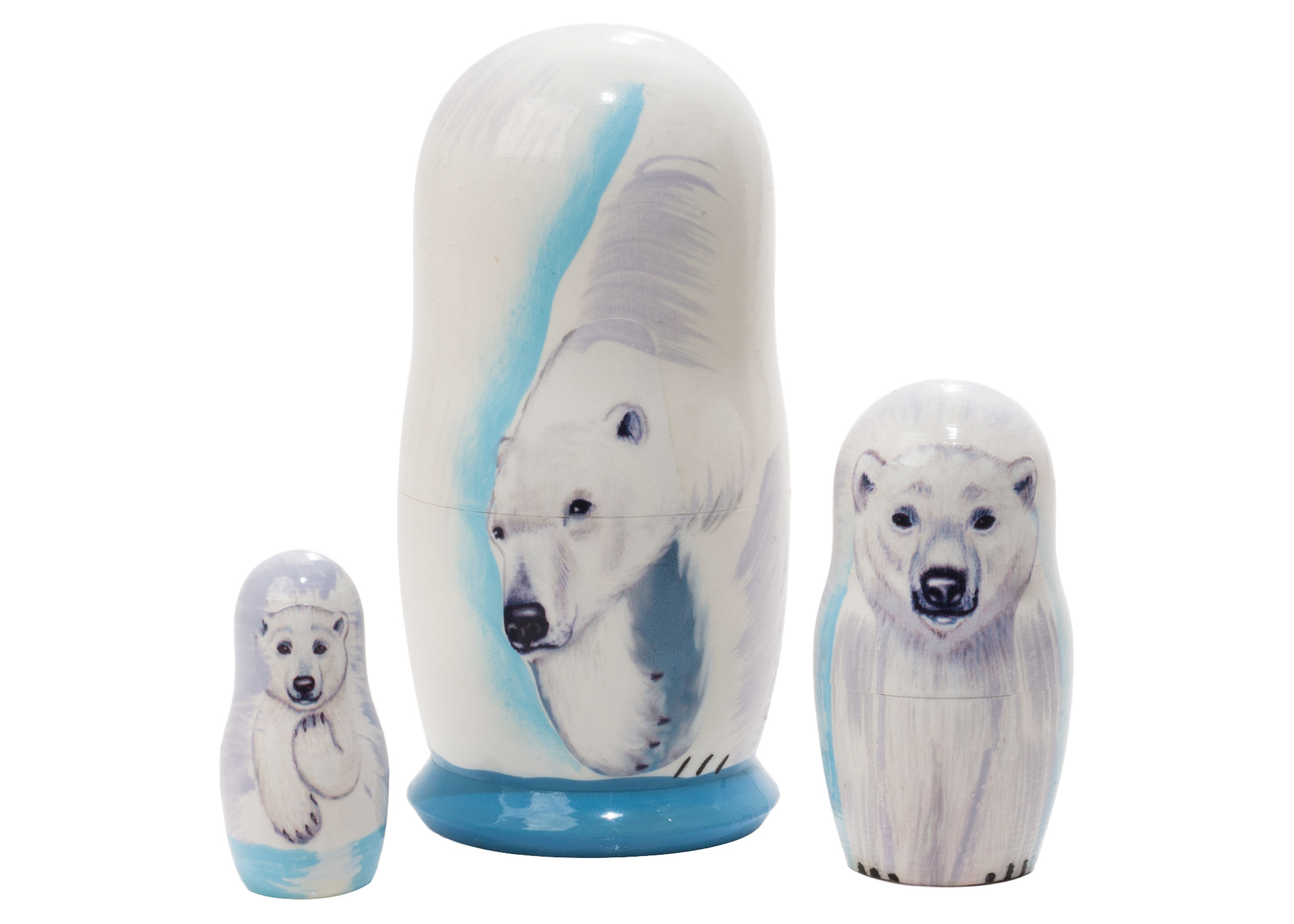 Buy Матрешка «Белый медведь» 3 места 9 см at GoldenCockerel.com