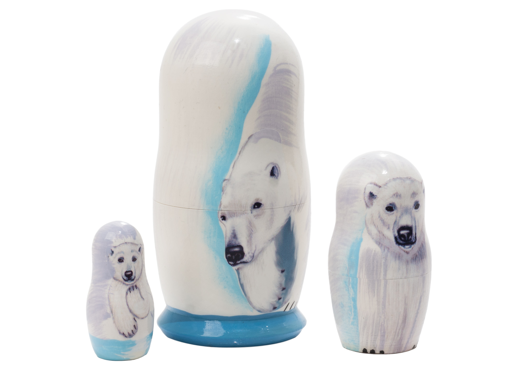 Buy Матрешка «Белый медведь» 3 места 9 см at GoldenCockerel.com