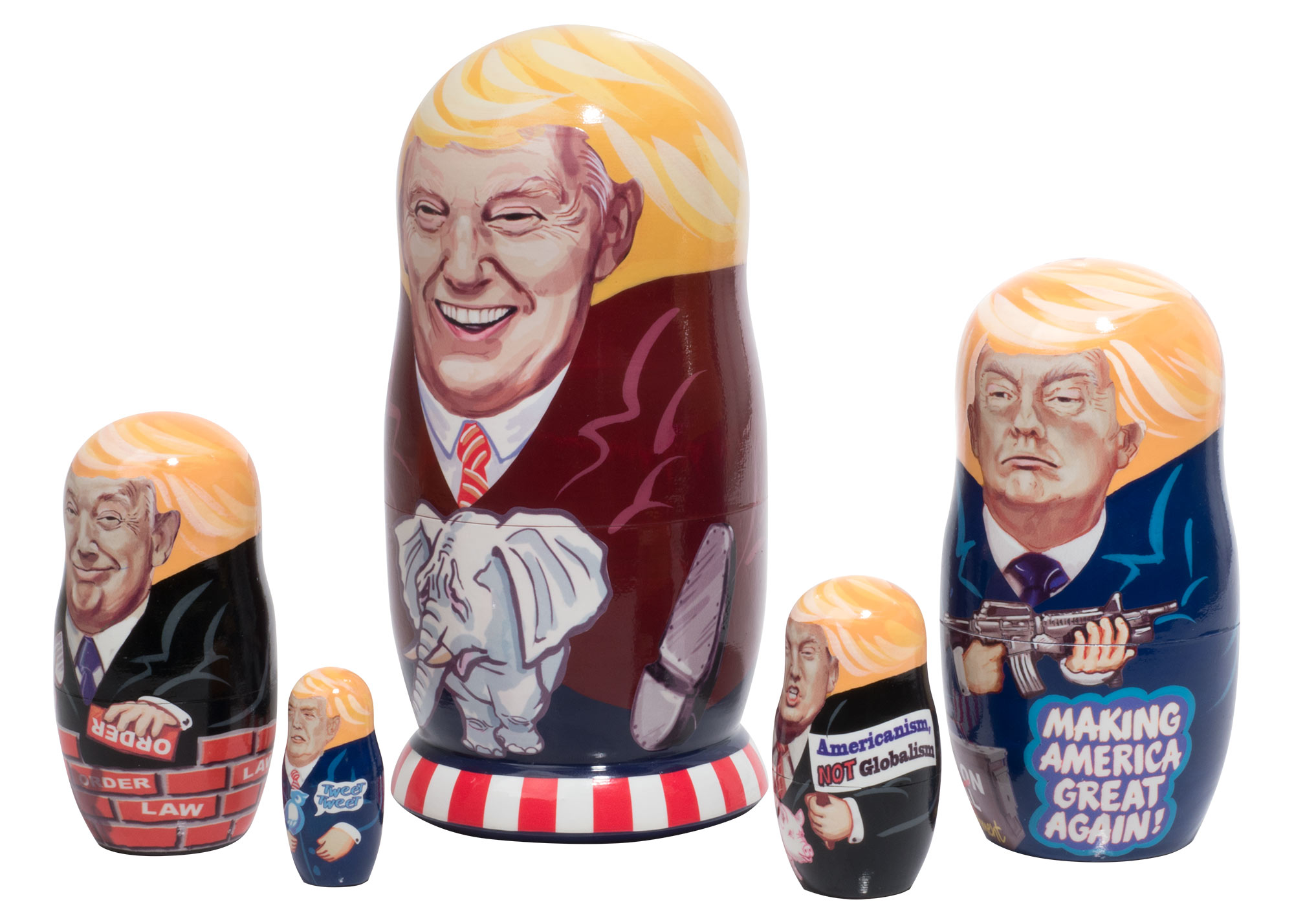 Buy Donald Trump's Campaign Nesting Doll 5pc./6" at GoldenCockerel.com