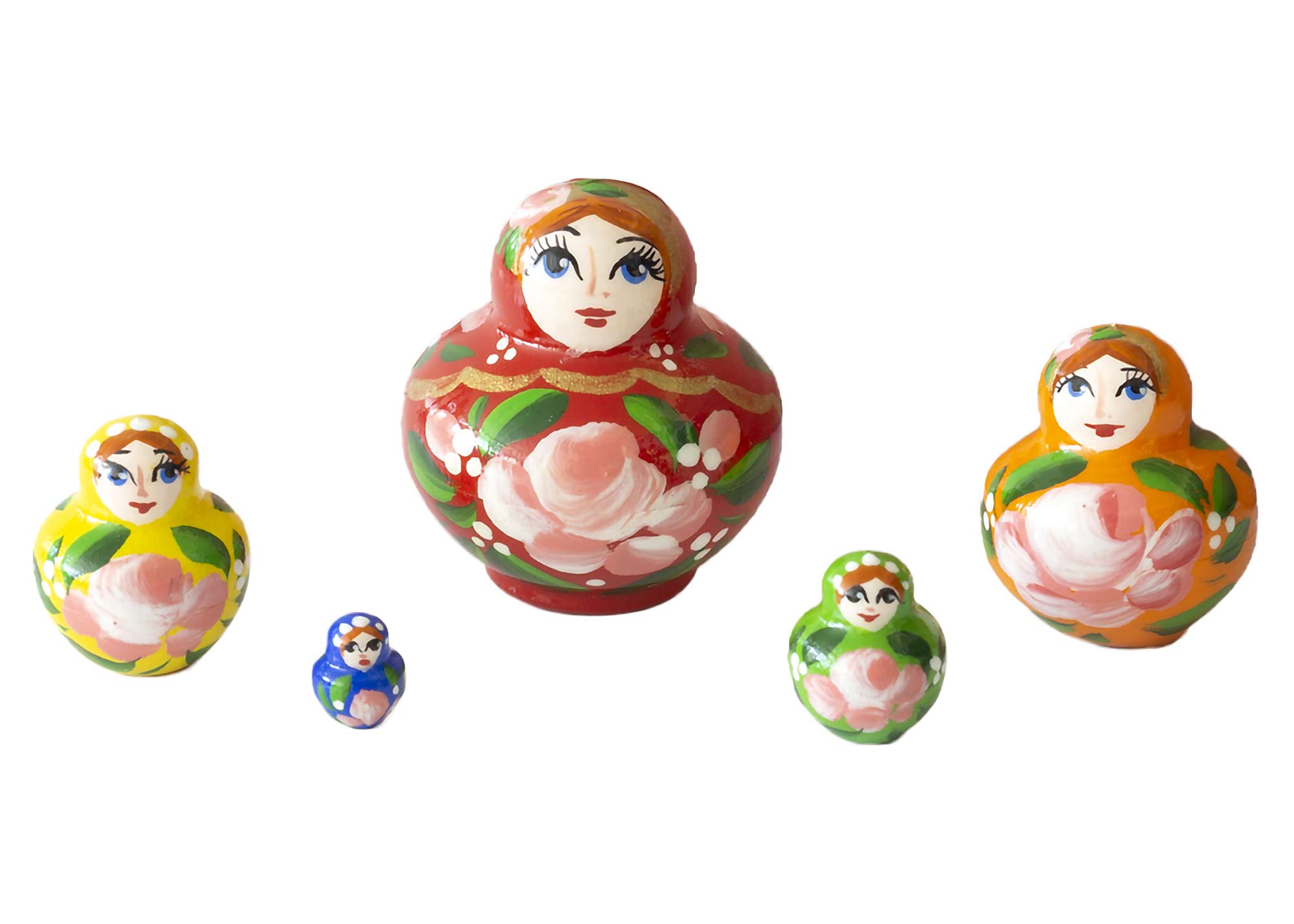 Buy Mini Rainbow Nesting Doll 5pc./1" at GoldenCockerel.com