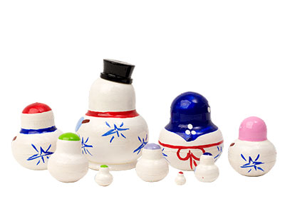 Buy Mini Snowman Nesting Doll 10pc./2" at GoldenCockerel.com