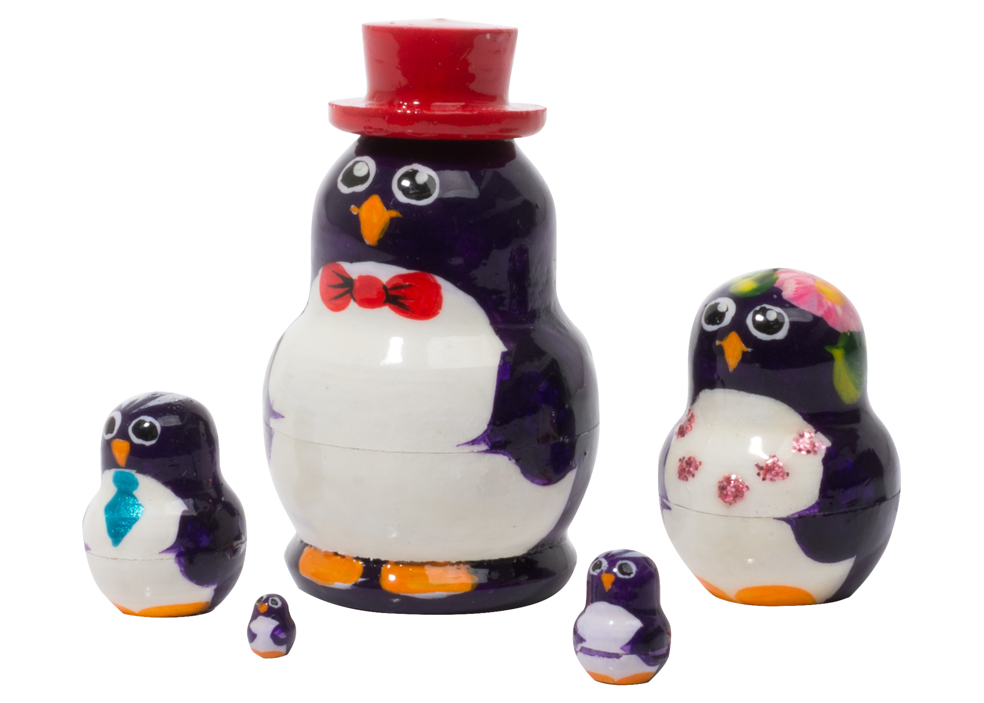 Buy Мини-матрешка «Фиолетовый пингвин» 5 мест 5 см at GoldenCockerel.com