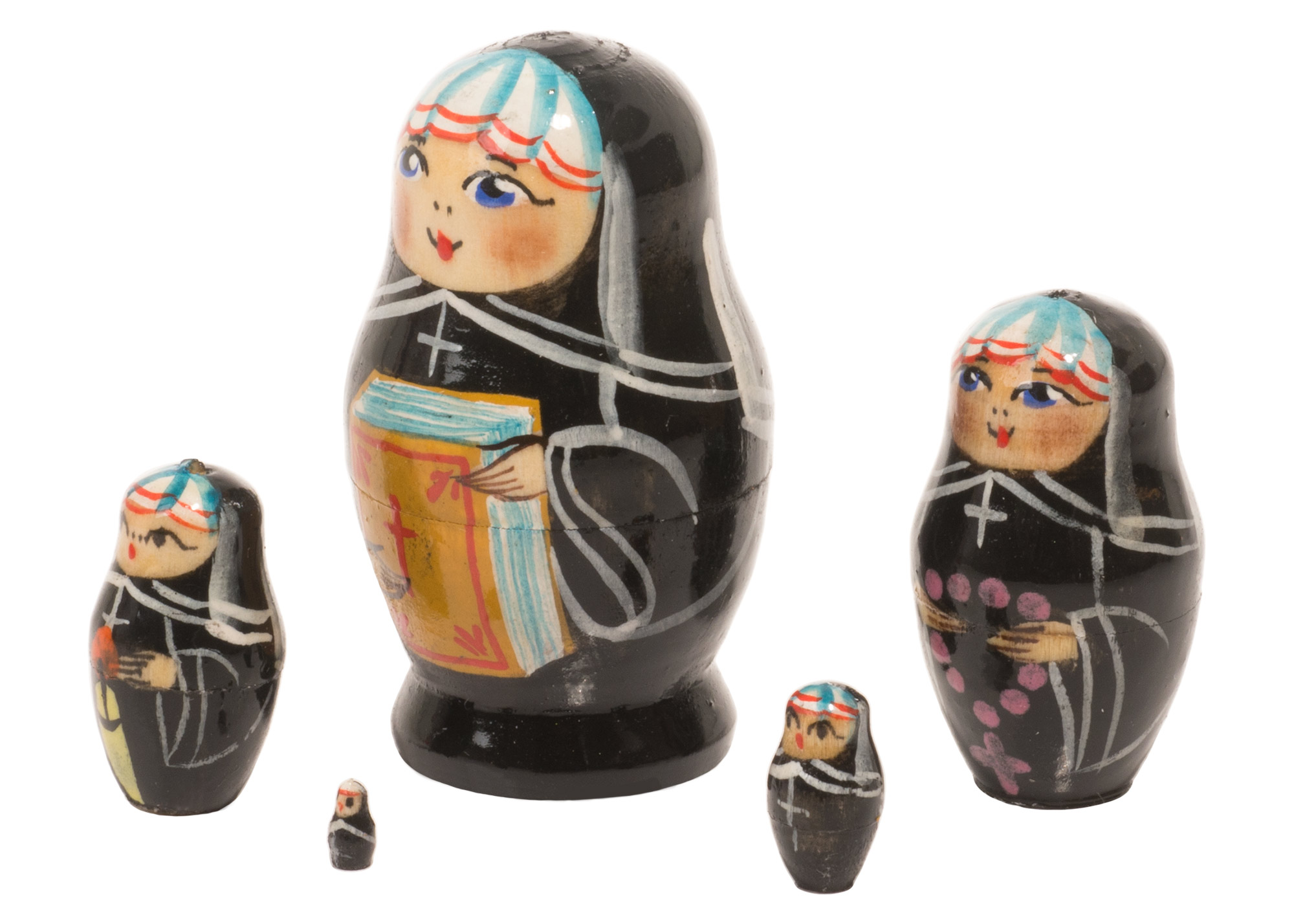Buy Mini Nun Nesting Doll 5pc./2" at GoldenCockerel.com