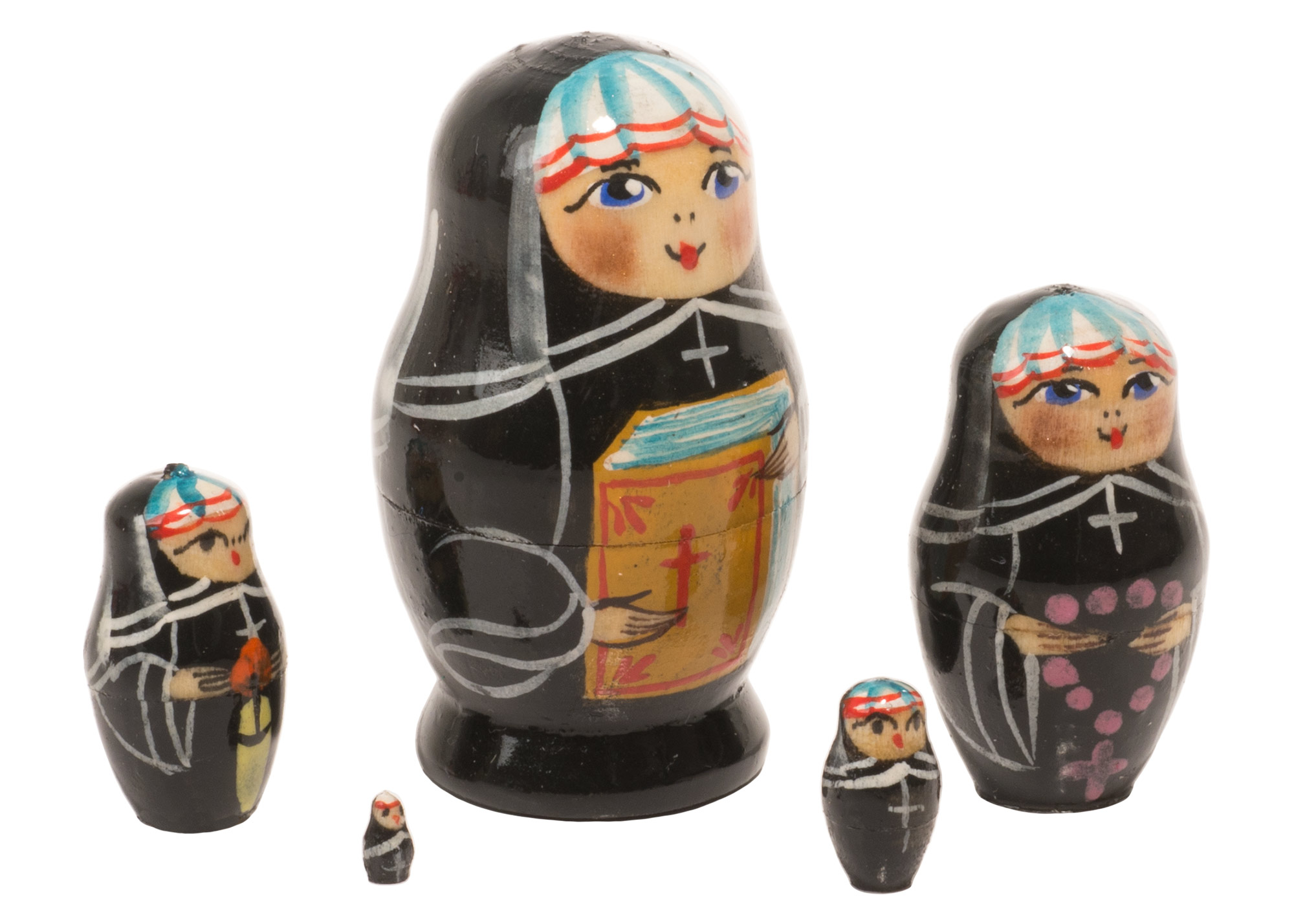 Buy Mini Nun Nesting Doll 5pc./2" at GoldenCockerel.com