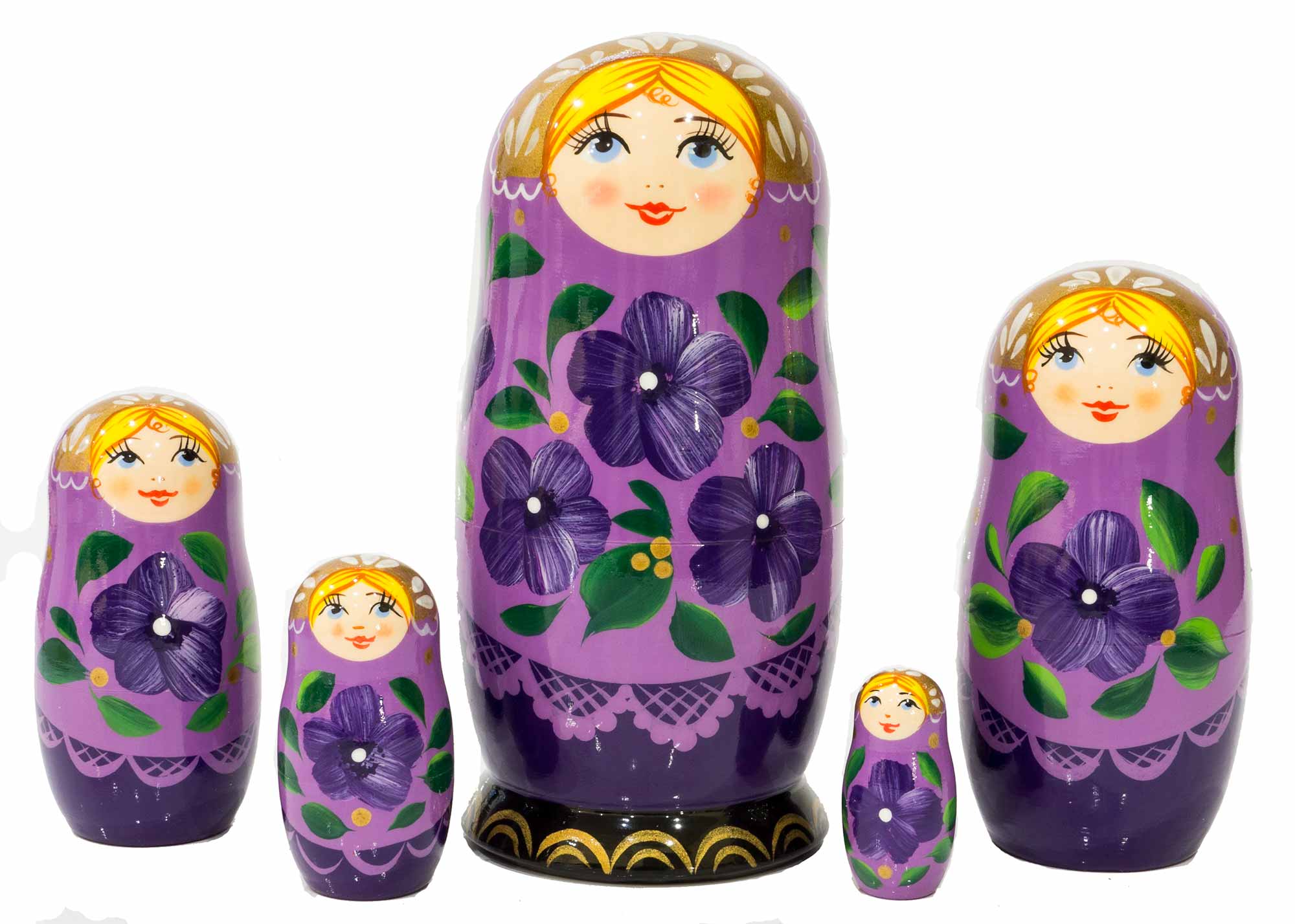 Buy Lavender and Purple Classical Nesting Doll 5pc./6" at GoldenCockerel.com