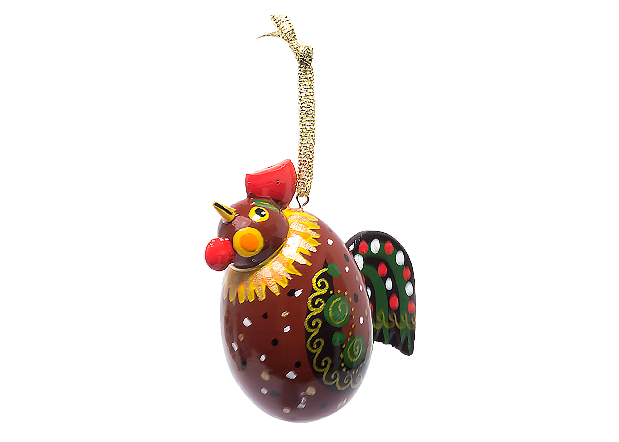 Buy Rooster Ornament  2" at GoldenCockerel.com