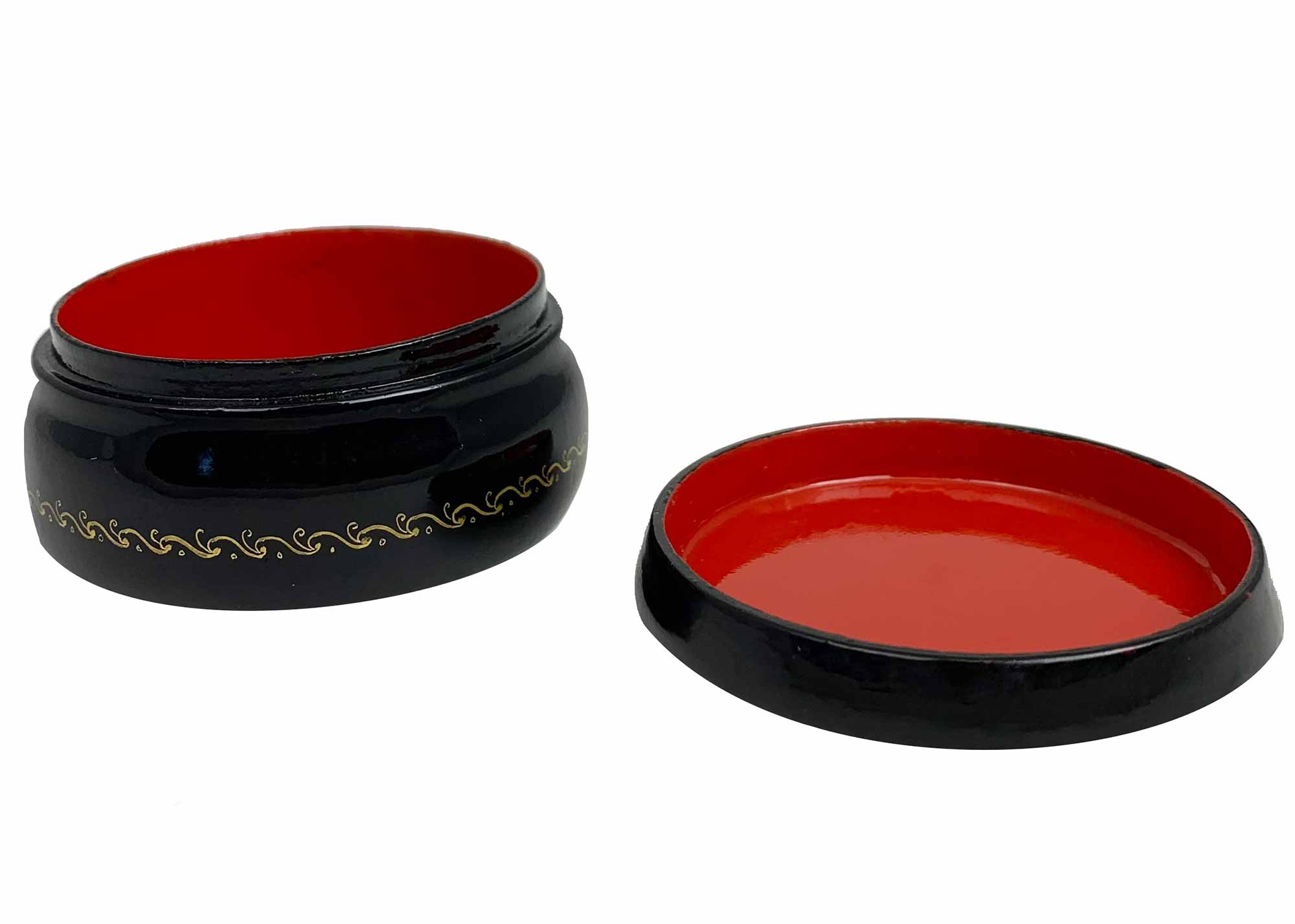 Buy Vintage Little Red Riding Hood Lacquered Box Round 2.5"x1" at GoldenCockerel.com