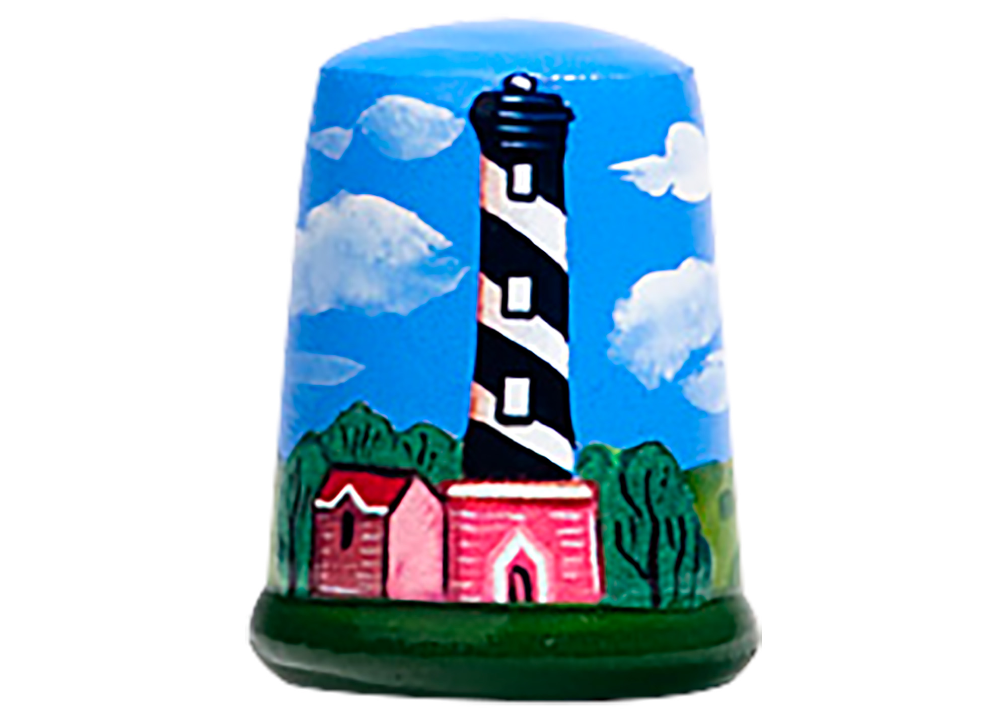 Buy Hatteras Lighthouse Thimble, Wood 1" at GoldenCockerel.com