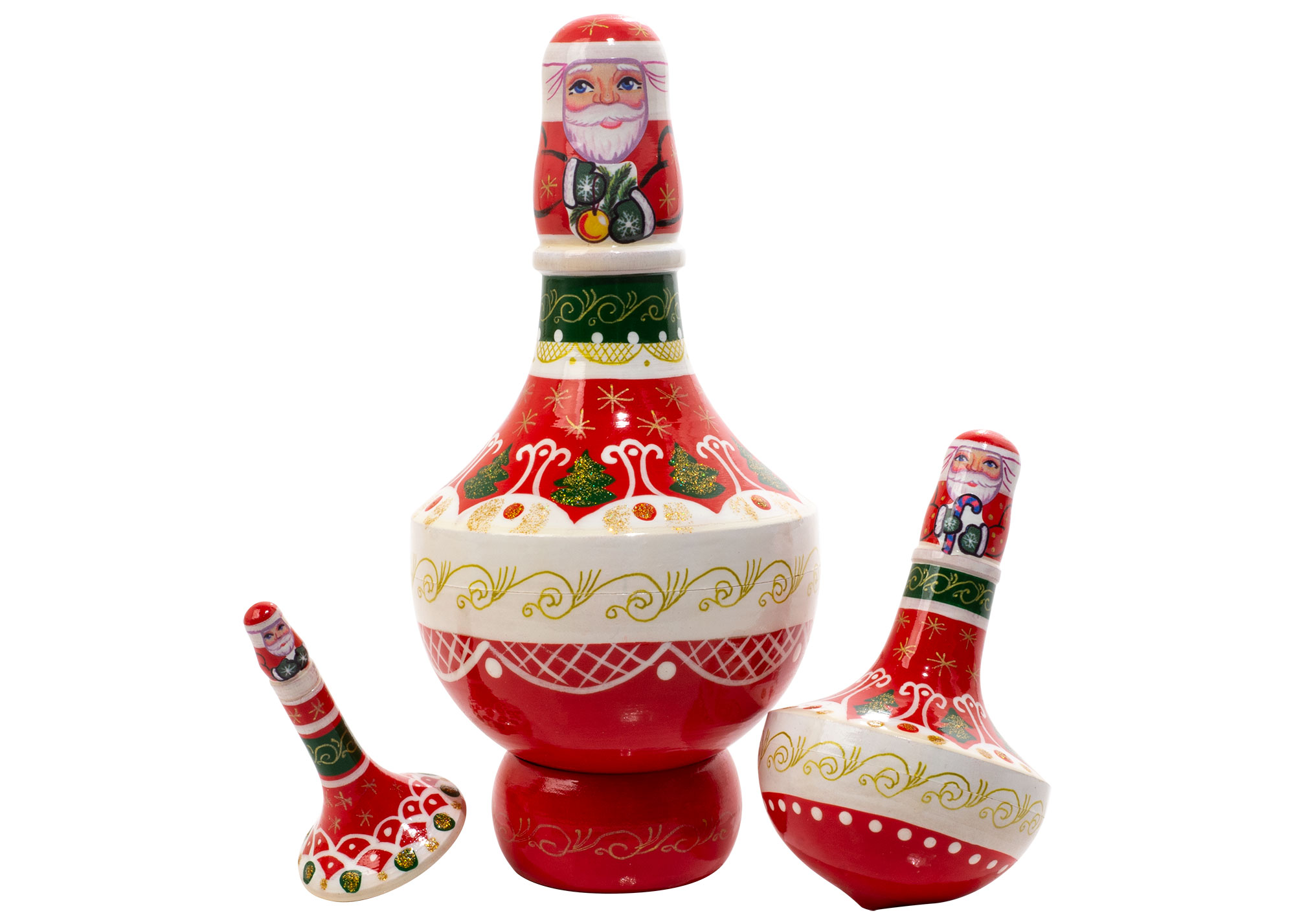 Buy Матрешка «Рождественский волчок» 3 места 12,5 см at GoldenCockerel.com